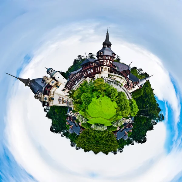 stock image The legendary, fabulous Peles Castle in the Carpathian Mountains