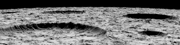 Вид Всесвіту з поверхні Місяця. Абстрактний ілюстратор — стокове фото