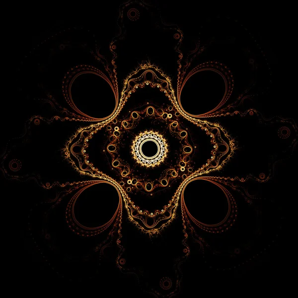 stock image Abstract color image on a black background. Curves and ornaments