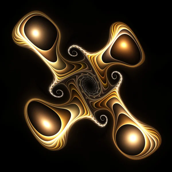 Abstract color image on a black background. Curves and ornaments — Stock Photo, Image
