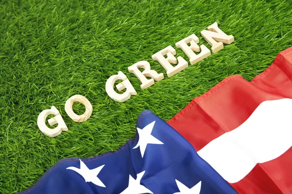 USA idzie zielony zdjęcie koncepcja — Zdjęcie stockowe