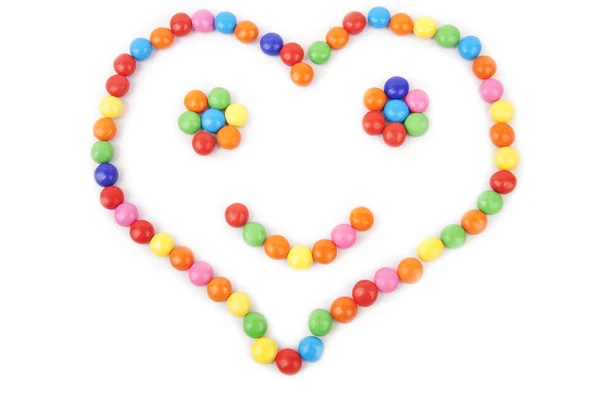 stock image Heart made of colorful candy