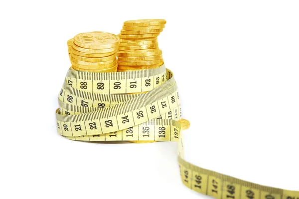 Fita de medição de dinheiro — Fotografia de Stock