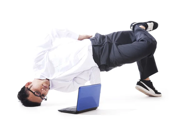 Breakdancing Businessman — Stock Photo, Image