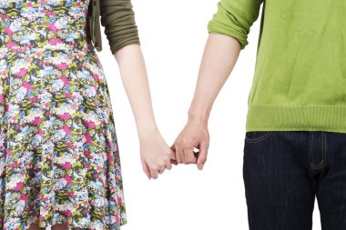 Lovers holding hands clipart