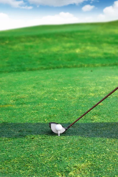 Pelota de golf con stickgolf —  Fotos de Stock