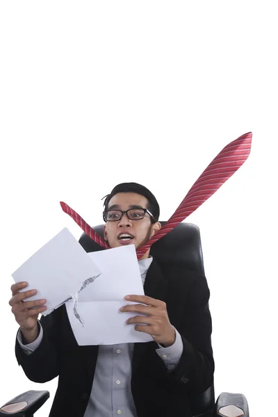 Businessman read a letter — Stock Photo, Image