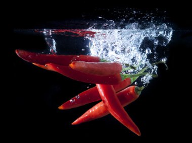 Fresh chilli splash clipart