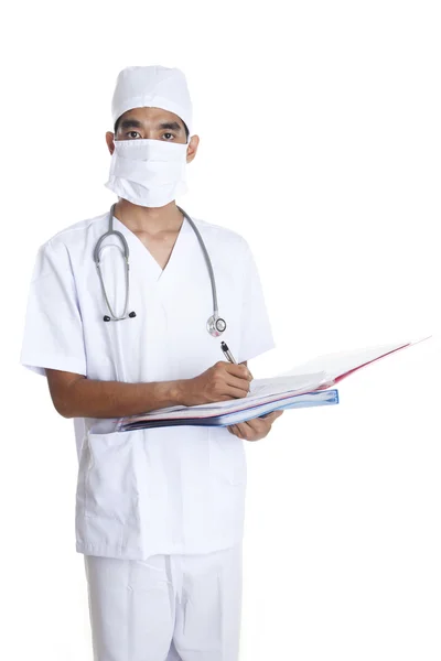 Lekarz z folderów — Zdjęcie stockowe