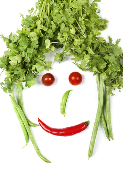 Zöldség arc — Stock Fotó