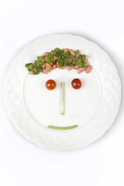 stock image Food face on plate 01