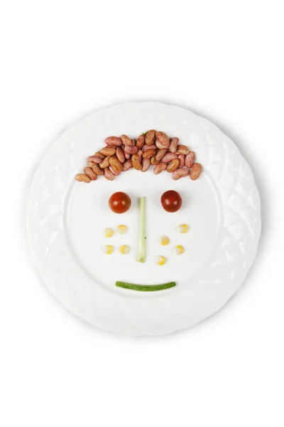 stock image Food face on plate