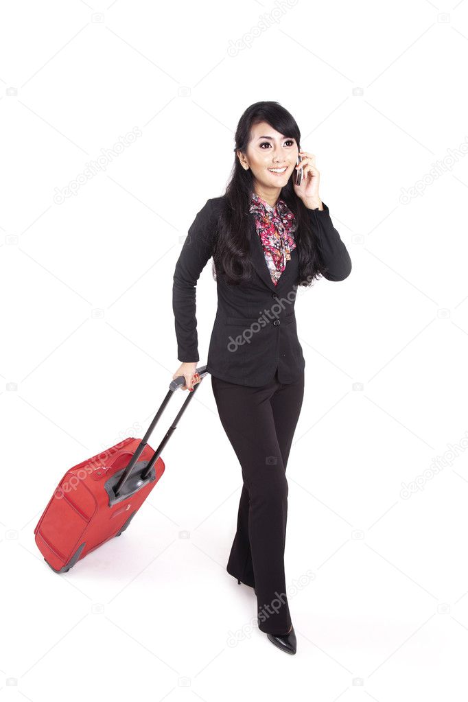 Businesswoman on a business trip