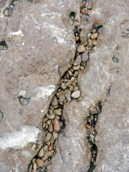 Kieselsteine, Textur aus Stein, Nahaufnahme — Stockfoto