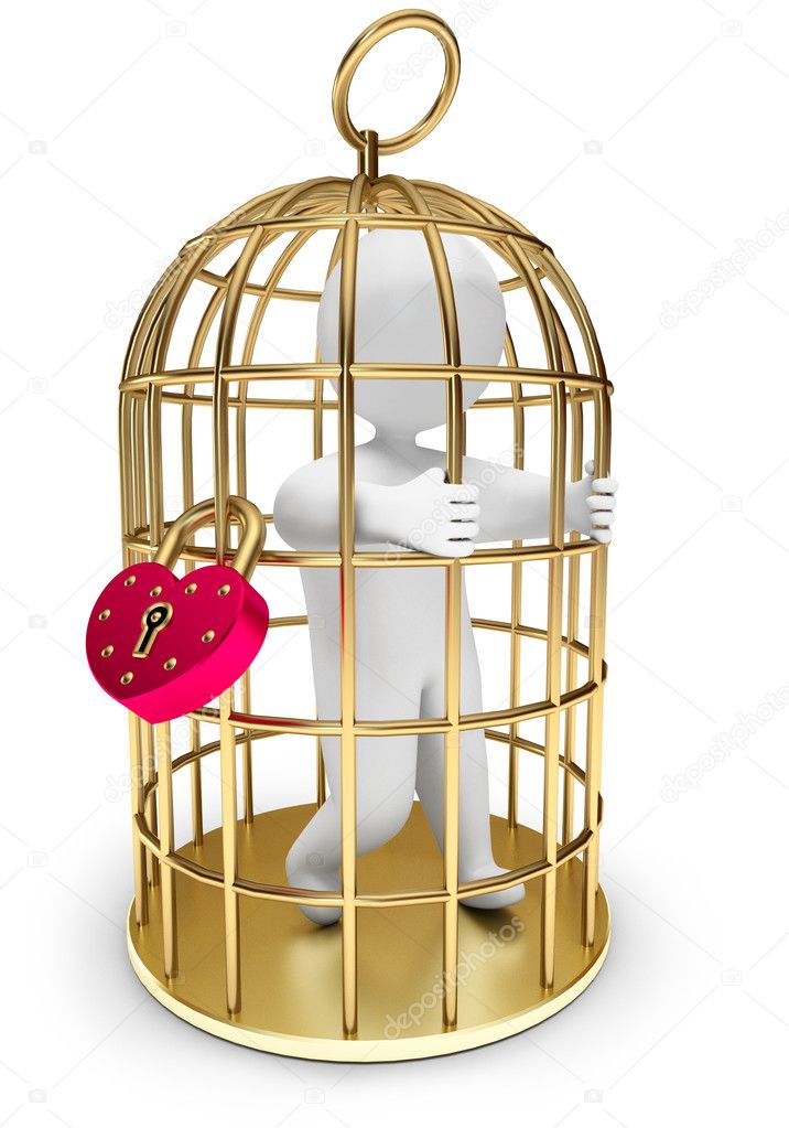 Man trapped in a golden cage