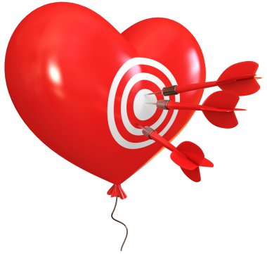 Balloon in heart shape clipart