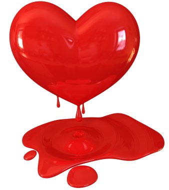 Red melting heart clipart