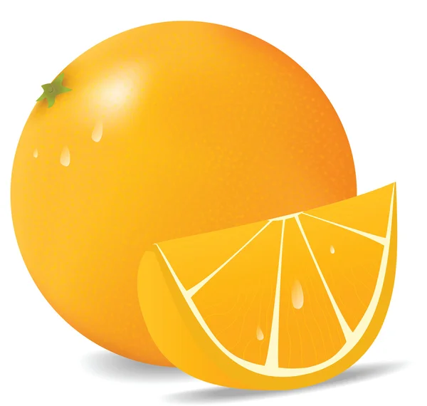 Świeże pomarańczowy — Wektor stockowy