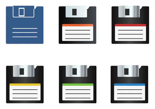 Conjunto de iconos de disquete — Archivo Imágenes Vectoriales