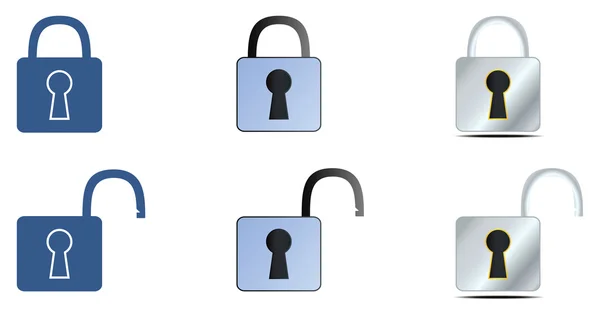 Lock icons set — Stockvector