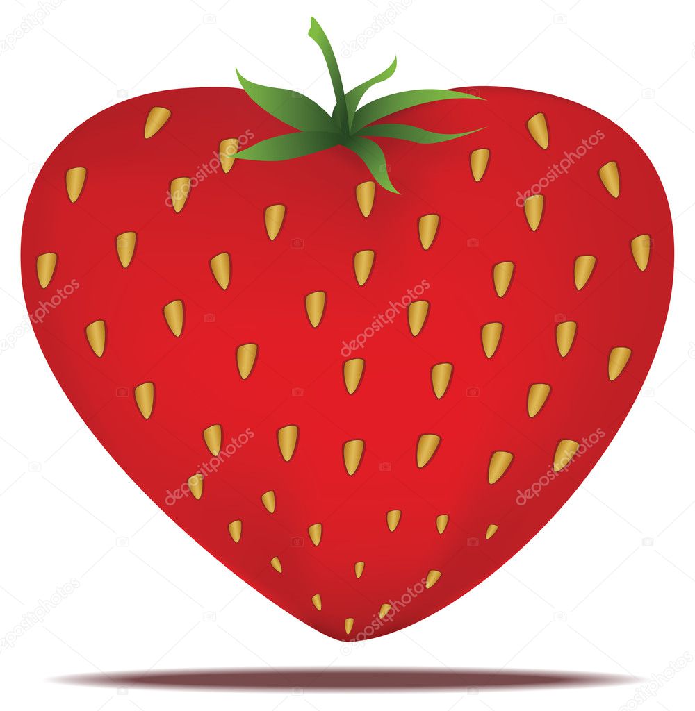Heartshaped starwberry