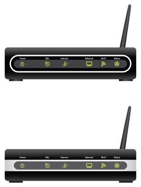 ADSL modem in wector clipart