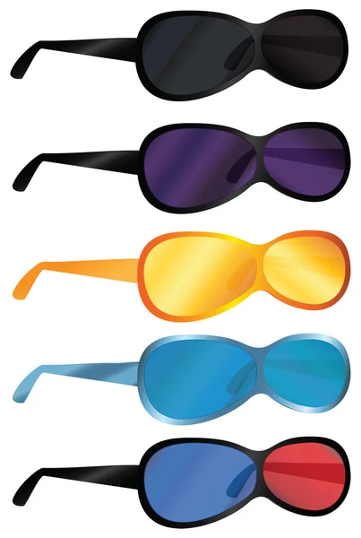 Glasses set in vector — Stock Vector