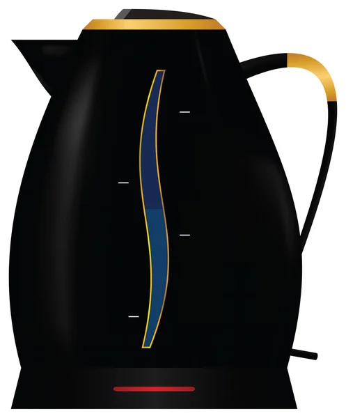 Черный чайник в векторе — стоковый вектор