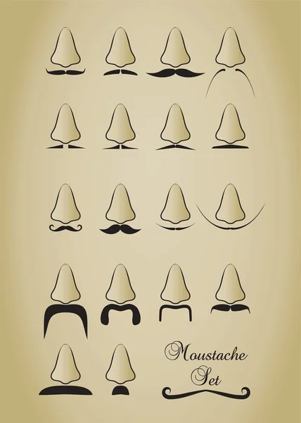 Moustaché ensemble — Image vectorielle
