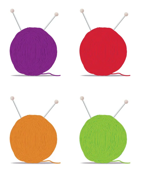 Ensemble de boule de fil — Image vectorielle