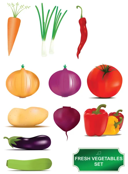 Friske grønnsaker – stockvektor