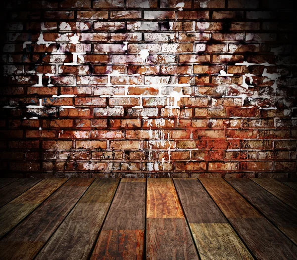 Oude kamer met stenen muur — Stockfoto
