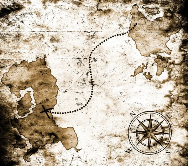 Velho mapa do tesouro — Fotografia de Stock
