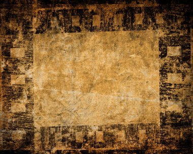 Grunge film stripe with place for text clipart