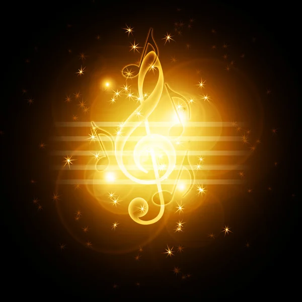 Glowing musical symbols — Stock Photo, Image