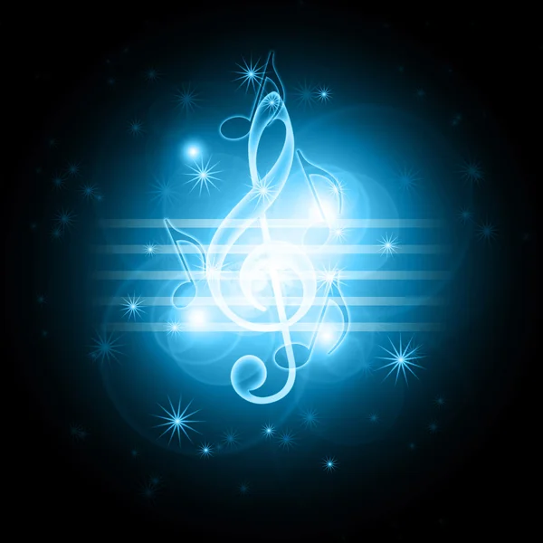 Glowing musical symbols — Zdjęcie stockowe