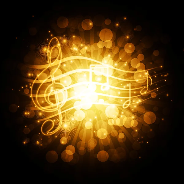 Musical symbols with stars — Stock Photo, Image