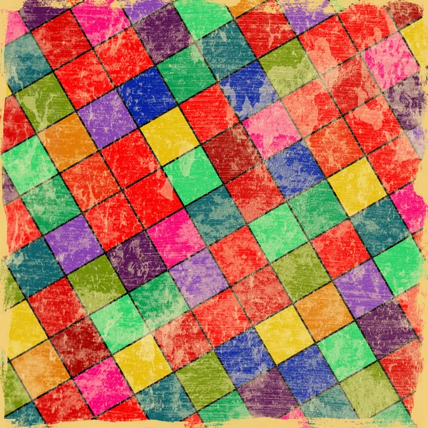 Worn out background with squares — Stock Photo, Image