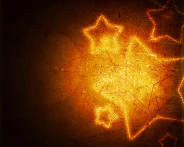 Grunge background with glowing stars — Stock Photo, Image