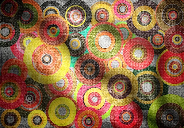 Fabric with circles and folds — Stock Photo, Image