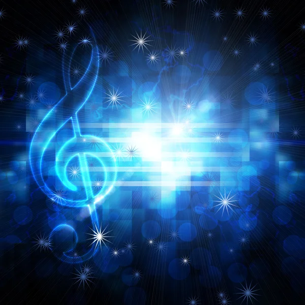 Светящиеся музыкальные символы — стоковое фото