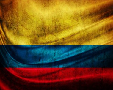 Grunge flag Colombia clipart