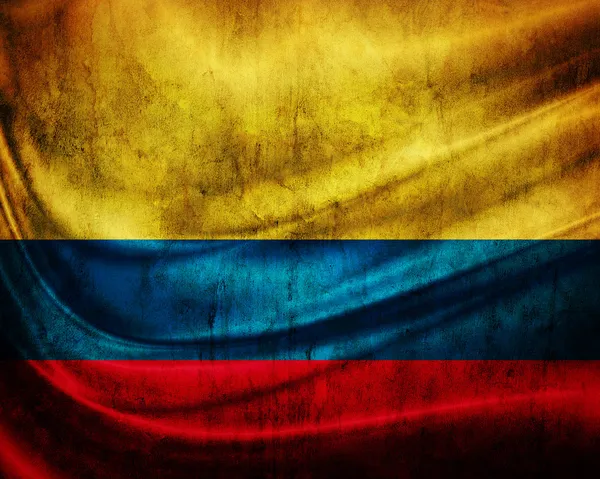 Bandera Grunge Colombia — Foto de Stock