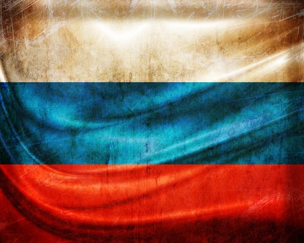 Гранж прапор Росії — стокове фото