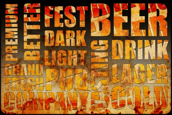 Bier-Hintergrundtext — Stockfoto