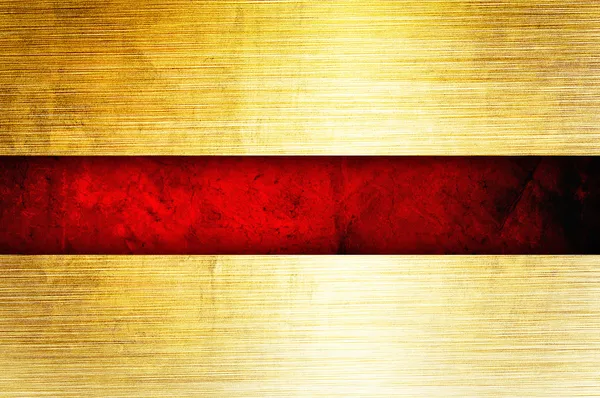 Золотой фон с богатой красной лентой — стоковое фото