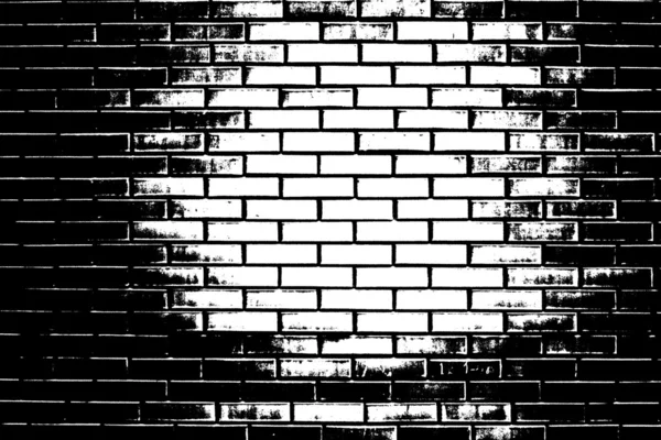 Zwart-witte bakstenen muur — Stockfoto