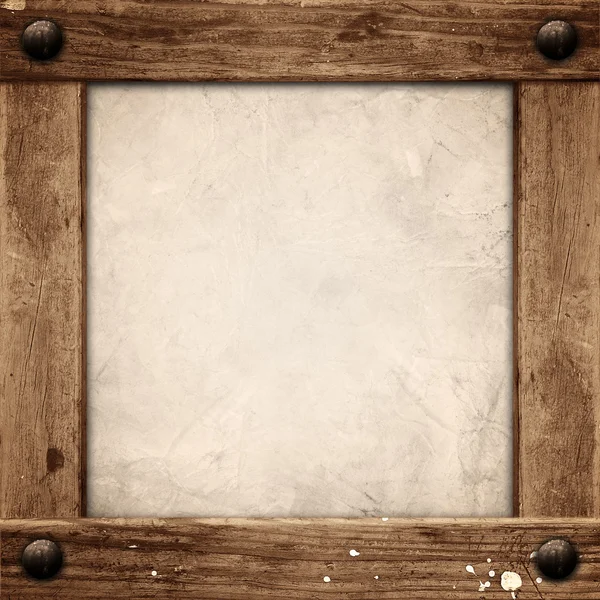 Grunge wooden frame — стоковое фото