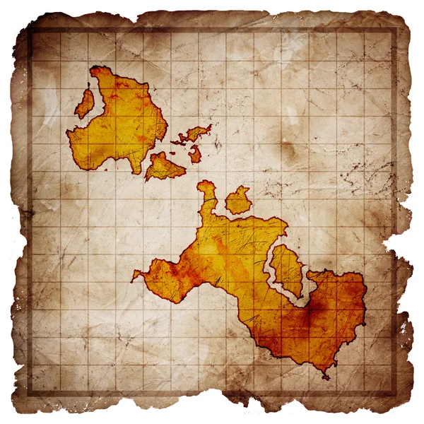 Mapa do tesouro pirata em branco — Fotografia de Stock