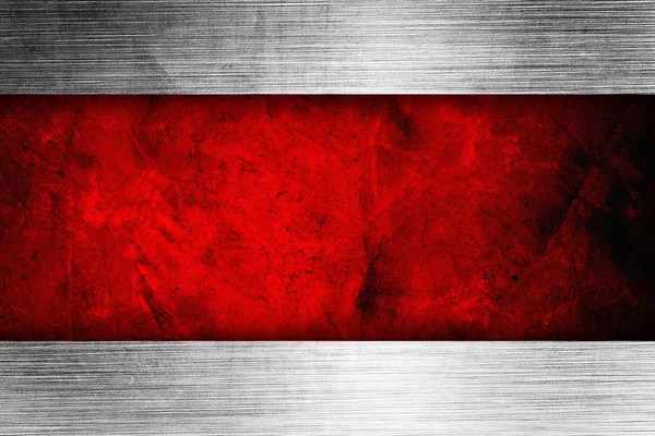 Серебристый фон с богатой красной лентой — стоковое фото